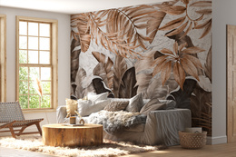 Fototapeta Beżowe Egzotyczne Liście