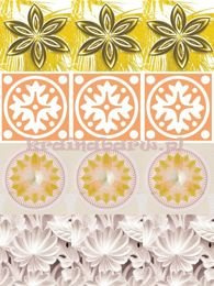 Naklejki na ścianę KAFELKI KWIATY ORANGE SPN485