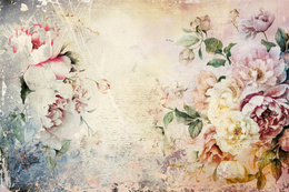 Fototapeta Piękne kwiaty w stylu retro 49