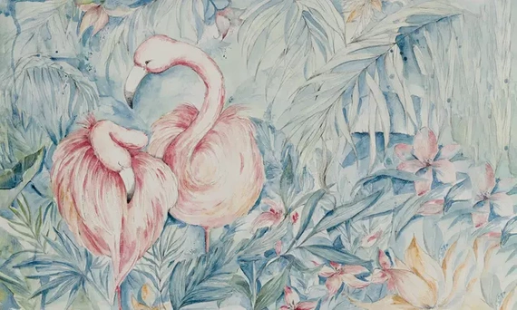 Fototapeta Malibu różowe flamingi