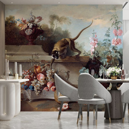 Tapeta Fototapeta  26996 Garden mural with thieving monkey