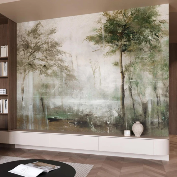 Tapeta artystyczna Wallart Lacus drzewa las