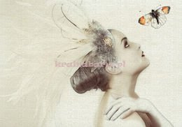 Fototapeta 13324 Kobieta i Motyl