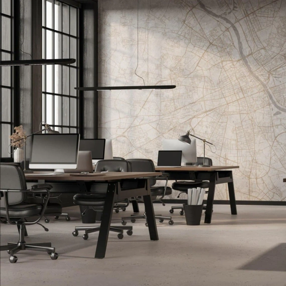 Tapeta artystyczna Wallart Varsovia mapa