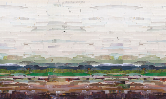 Tapeta artystyczna Wallart Arroz abstrakcja pejzaż