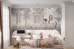 Fototapeta Rozmowa Księżniczki Z Jednorożcem