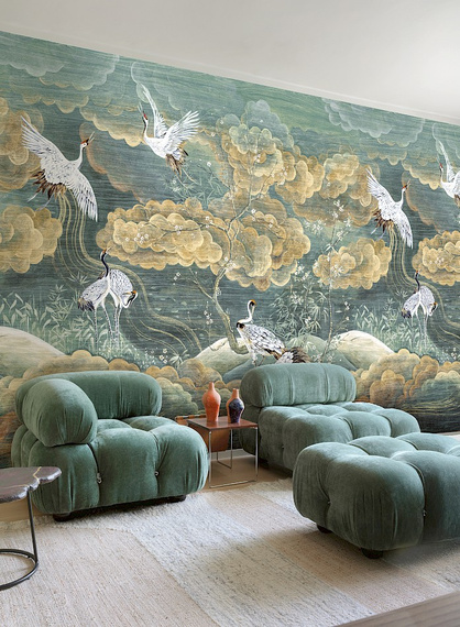 Mural Masureel Byobu DGTRA4031- 4033 żurawie