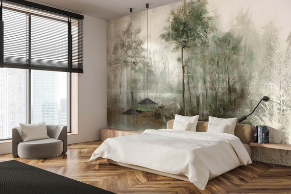 Tapeta artystyczna Wallart Lacus drzewa las