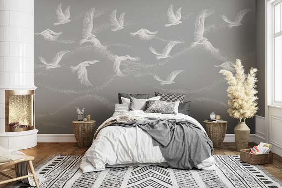 Fototapeta Srebrne Ptaszki