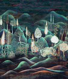 Mural Masureel Munnar Oasis góry drzewa