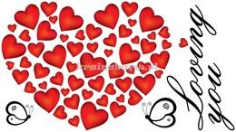 Naklejka na ścianę SERCE SPNB468TS