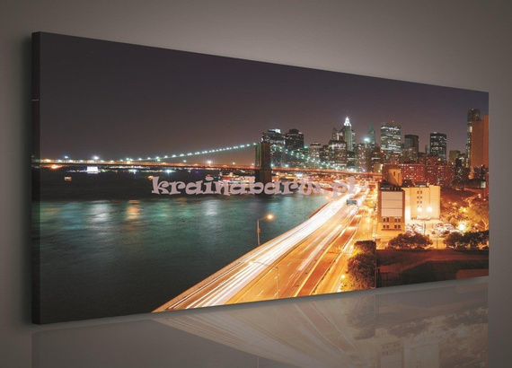 Obraz na płótnie PP148 Brooklyn Bridge nocą