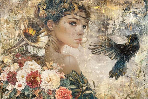 Fototapeta Kobieta w stylu vintage 60