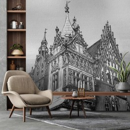 Fototapeta artystyczna Town Hall  B&W  Wrocław