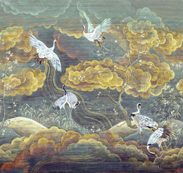 Mural Masureel Byobu DGTRA4021- 4023 żurawie