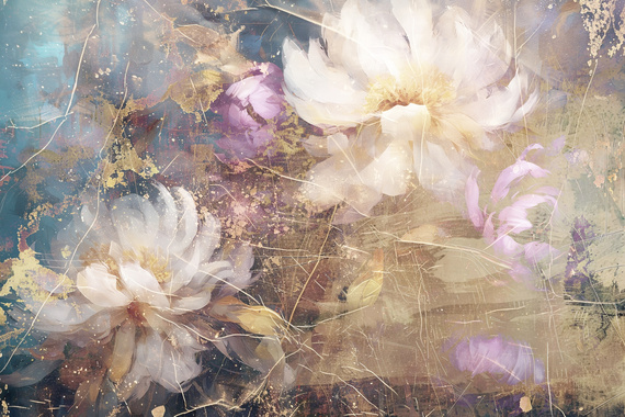 Fototapeta Piękne kwiaty w stylu retro 33