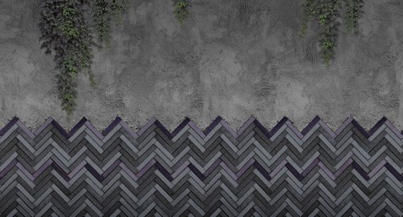 Fototapeta Fishbone bricks 