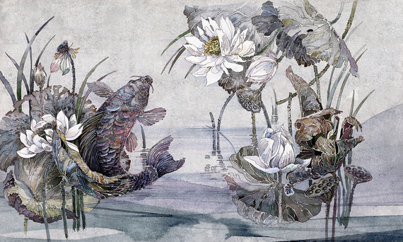 Oryginalny mural Nad wodą Satori