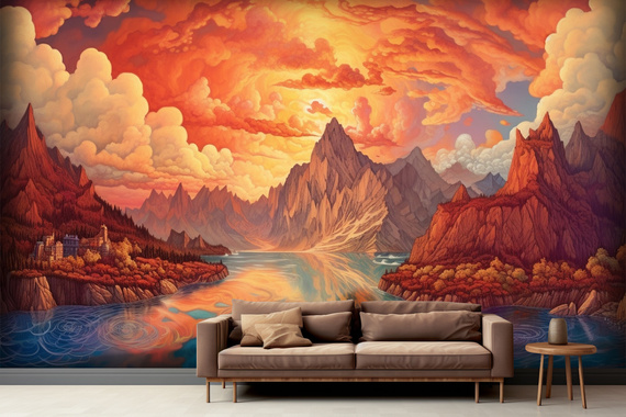 Tapeta Artystyczna Montagne et Ciel Fable MF100