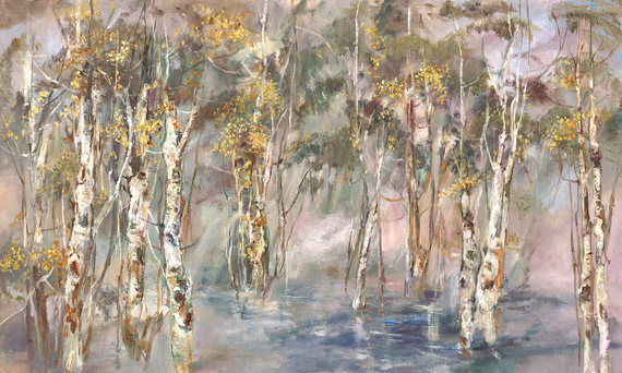 Fototapeta artystyczna Marika pastelowy las drzewa