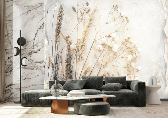 Fototapeta Piękne kwiaty w stylu retro 44