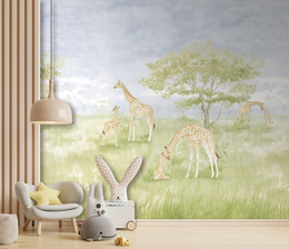 Tapeta Mural CW6112-2 Herd Of Giraffes