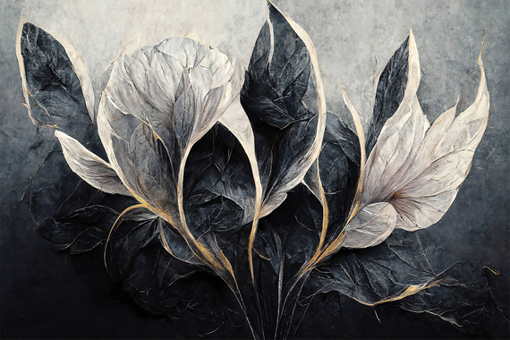 Fototapeta  Kwiat Ze Złotem