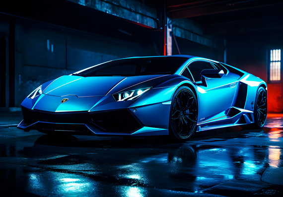 Fototapeta 14647 Niebieskie Lamborghini