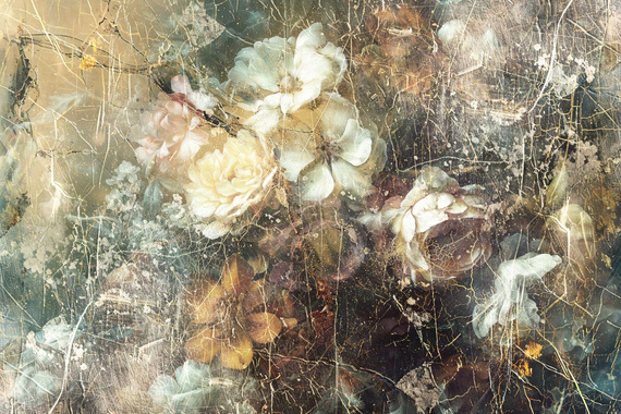 Fototapeta Piękne kwiaty w stylu retro 50