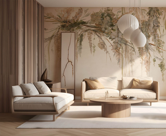 Tapeta artystyczna Wallart Acacia kwiaty