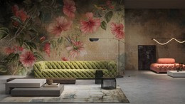 Fototapeta artystyczna Ebbi II kwiaty ptaki ornamenty