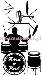 Naklejka na ścianę BORN TO ROCK SPNB452TS