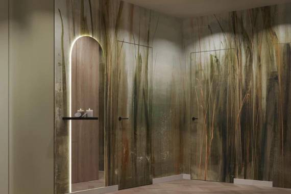 Tapeta artystyczna Wallart Canna trawy tatarak