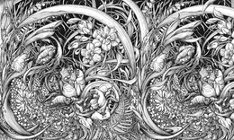 Fototapeta artystyczna Notte kwiaty abstrakcja