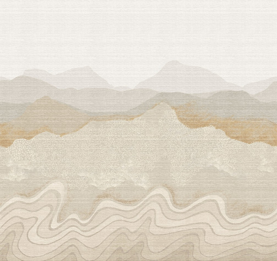 Mural Masureel Nebula Gold abstrakcja góry