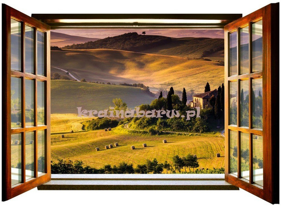 Fototapeta na flizelinie 717VEZ4 Toskania widok przez otwarte okno
