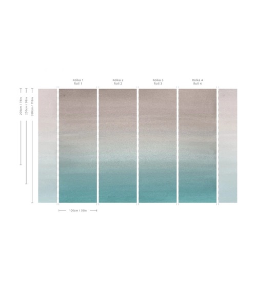 Tapeta Artystyczna Turquoise Fogg