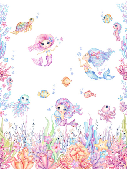 Tapeta Mural CW6059-1 Little Mermaids