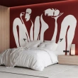 Tapeta artystyczna Wallart Couple Burgundy dwie postacie abstrakcja