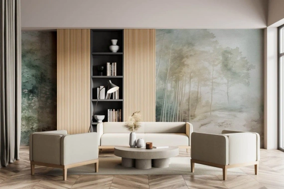 Tapeta artystyczna Wallart Foresta pastelowy las