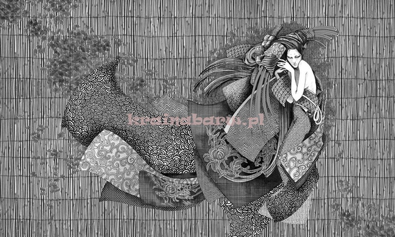 Nowoczesna fototapeta na flizelinie Orientalny Kolaż  Asami I