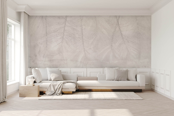 Tapeta artystyczna Wallart Fresco Light liście palmy