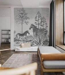 Tapeta Artystyczna Zebra on Agave