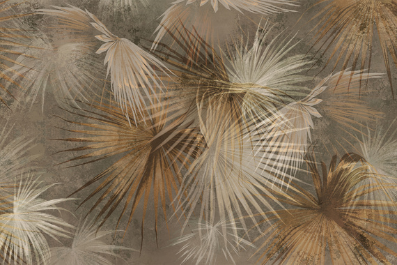 Fototapeta Beżowe Palmowe Liście