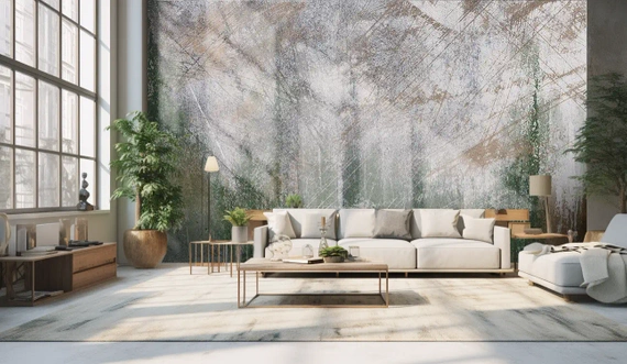 Tapeta Artystyczna Surowa zieleń