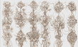 Fototapeta artystyczna Bizzaria kwiatowe ornamenty