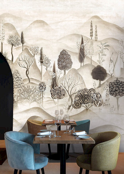 Mural Masureel Munnar Arona góry drzewa