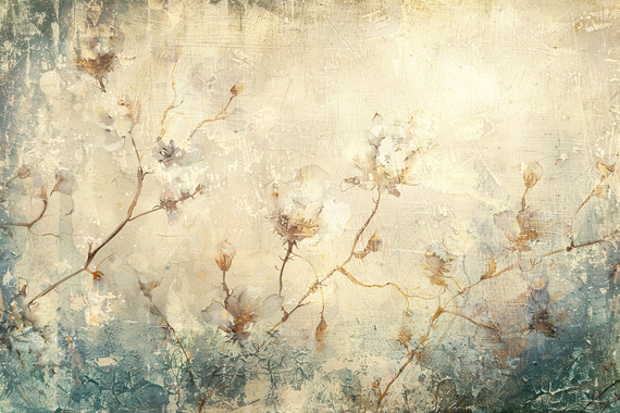 Fototapeta Piękne kwiaty w stylu retro 36