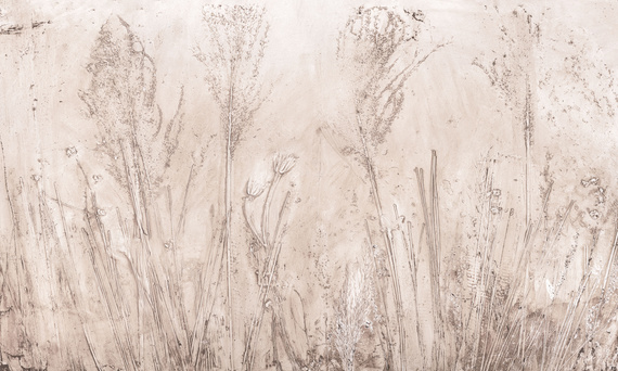 Tapeta artystyczna Wallart Pampa trawy kwiaty