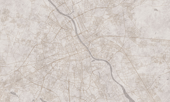 Tapeta artystyczna Wallart Varsovia mapa